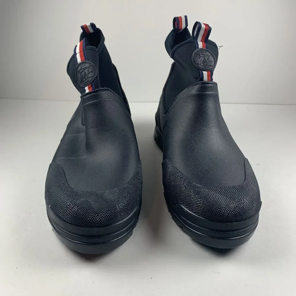Tommy Hilfiger Candid Rain Boots Womens Size 11 Navy Casual Pull-On Ankle Boots‎